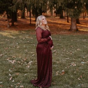 Baltic Born Abigail Sparkle Gown — Mulberry, Large